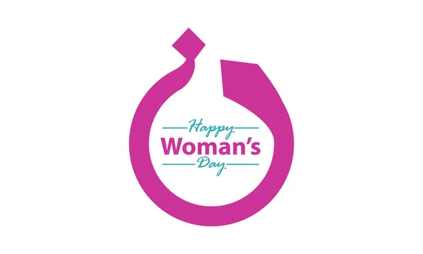 Happy Woman 's Day Template — стоковый вектор