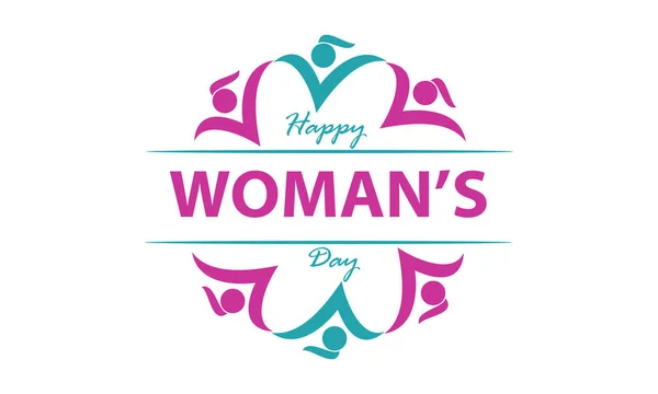 Happy Woman 's Day Template — стоковый вектор