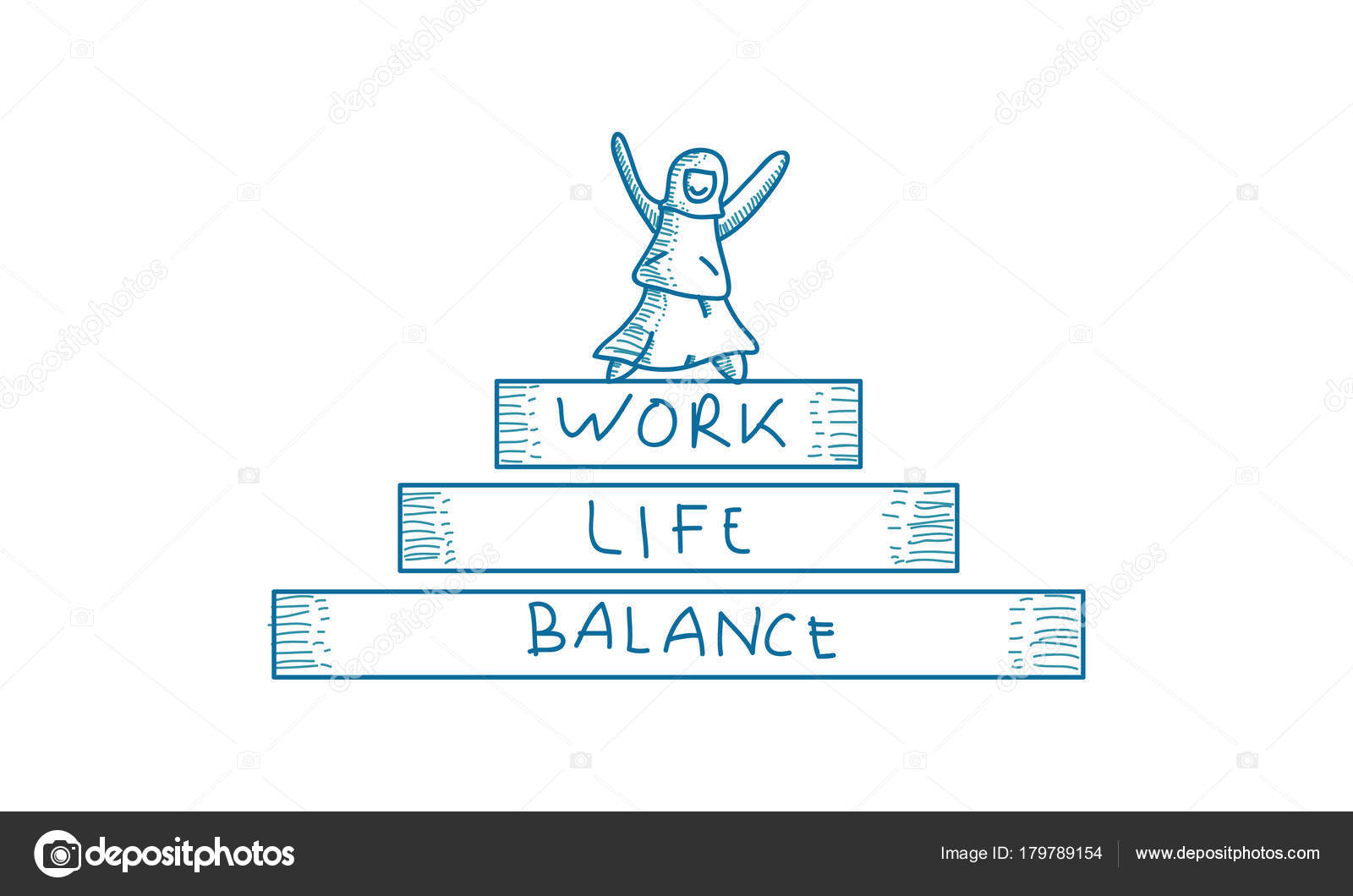 Work Life Balance Template Vector — Stock Vector © alluranet #179789154