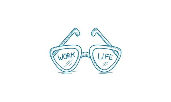 Vorlagenvektor für Work Life Balance — Stockvektor