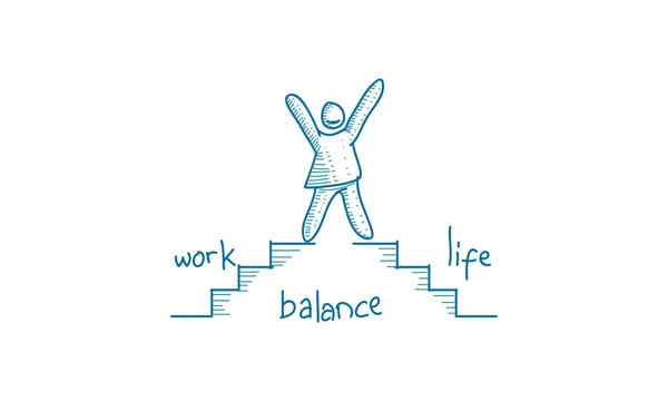 Vorlagenvektor für Work Life Balance — Stockvektor