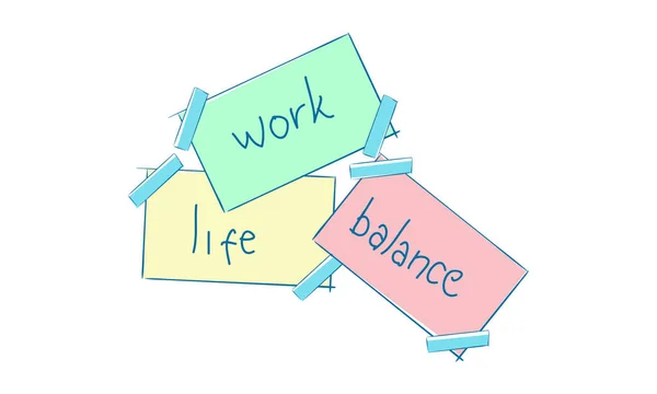 Vorlagenvektor für Work Life Balance — Stockvektor