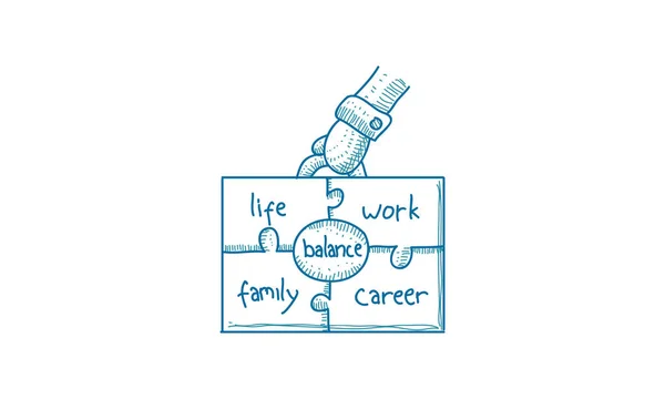 Vorlagenvektor für Work Life Balance — Stockvektor