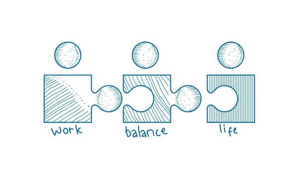 Vorlagenvektor für Work Life Balance — Stockvektor