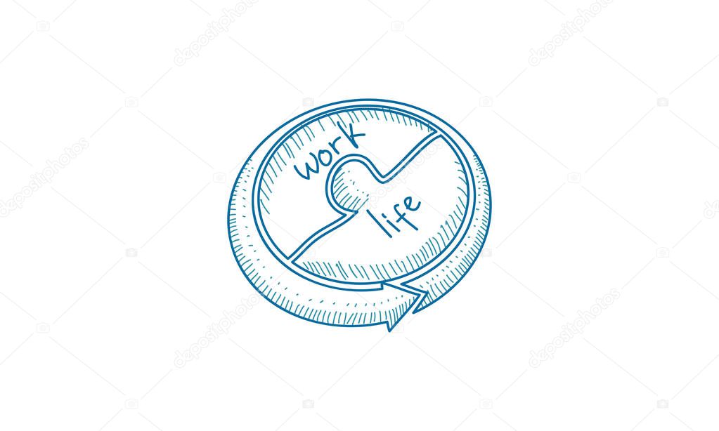 Work Life Balance Template Vector
