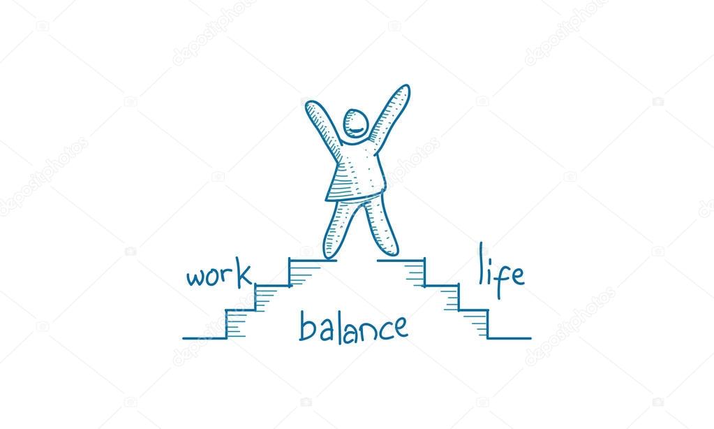 Work Life Balance Template Vector