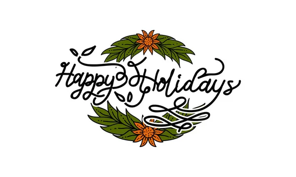 Happy Holidays Template Vector — Stock Vector