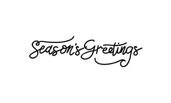 Season's Greetings Template Vector — Stock Vector