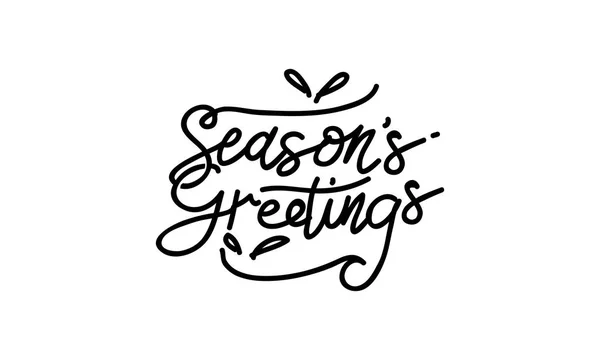 Season's Greetings Template Vector — Stock Vector