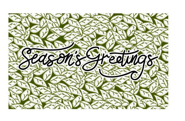 Season's Greetings Template Vector — 스톡 벡터