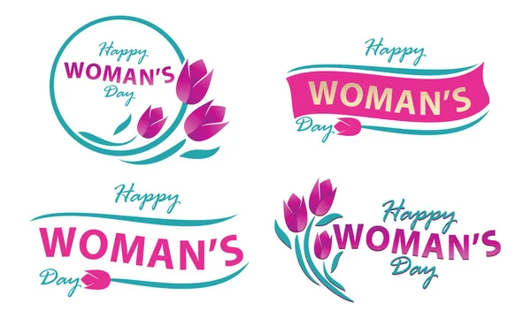 Vorlage für den glücklichen Frauentag — Stockvektor