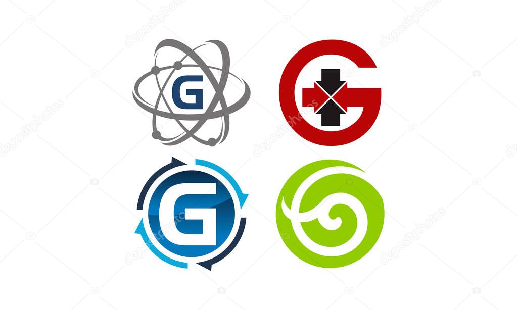 Logotype G Modern Template Set