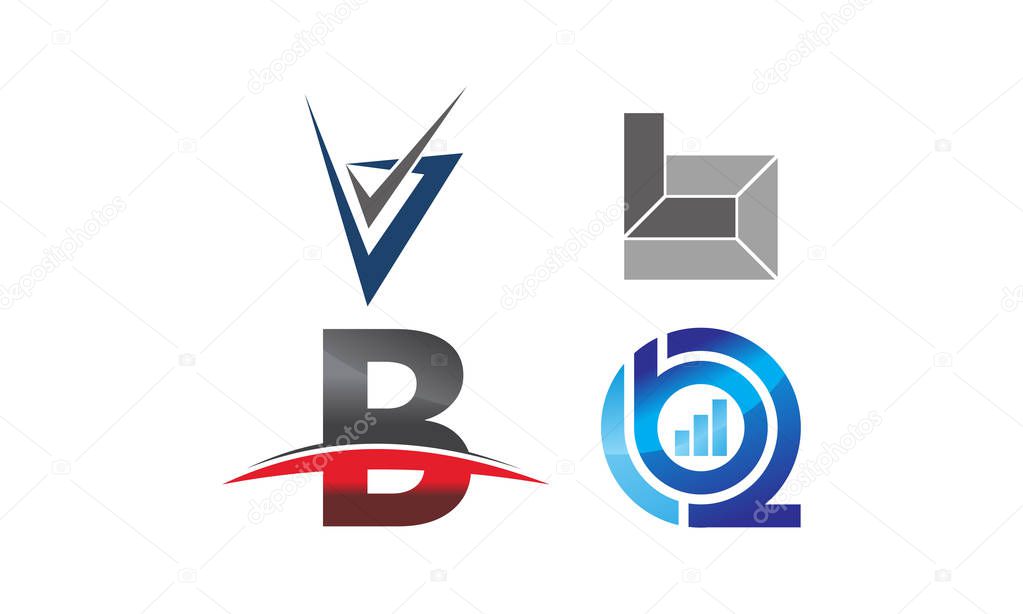 Logotype B Modern Template Set