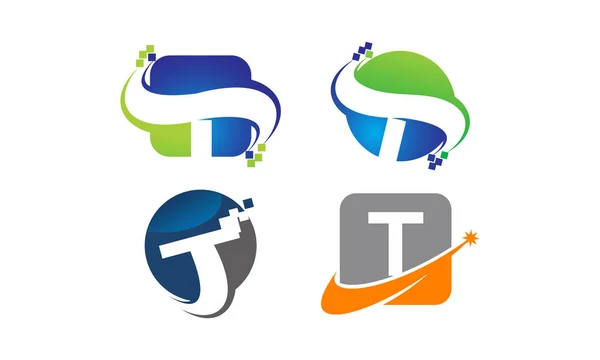 Set di modelli moderni logotipi — Vettoriale Stock