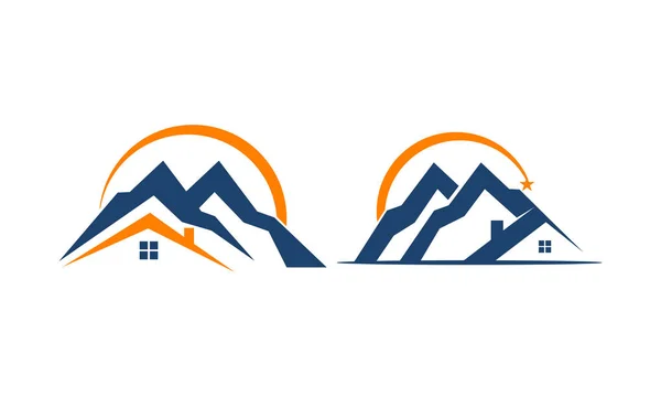 Набор шаблонов Home Mountain — стоковый вектор