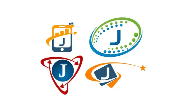 Logo J moderne sjabloon Set — Stockvector