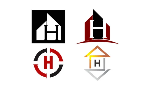 Logotyp H moderní šablony Set — Stockový vektor