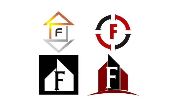 Logo F Modern şablon seti — Stok Vektör