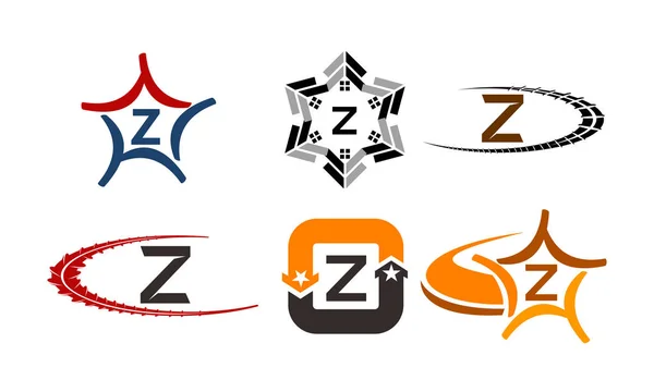 Logotype Z Ensemble de modèle moderne — Image vectorielle