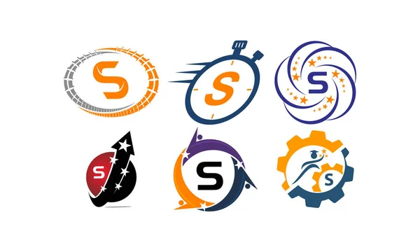 Logotyp S moderní šablony Set — Stockový vektor