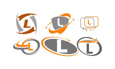 Logo L Modern şablon seti