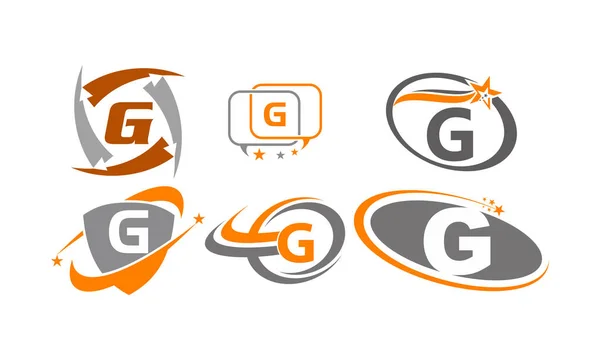 Logotype G Ensemble de modèle moderne — Image vectorielle