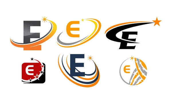 Logotype E Сучасний набір шаблонів — стоковий вектор