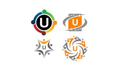 Logo U Modern şablon seti