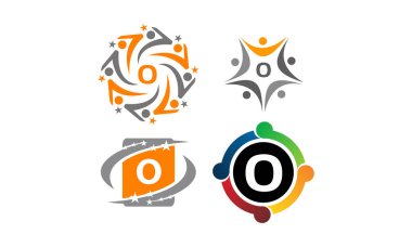 Logo O Modern şablon seti