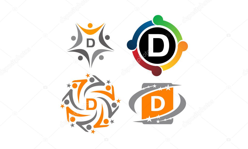 Logotype D Modern Template Set