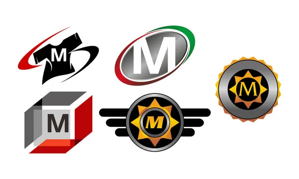 Logotipo V Conjunto de modelos modernos — Vetor de Stock