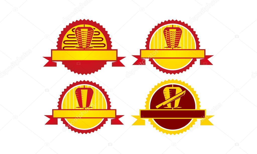 Emblem Kebab icon Template Set