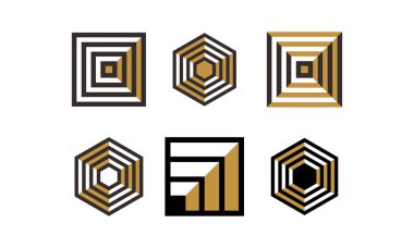 Liderlik soyut şablon seti