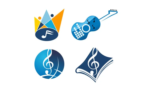 Set di modelli di educazione musicale — Vettoriale Stock