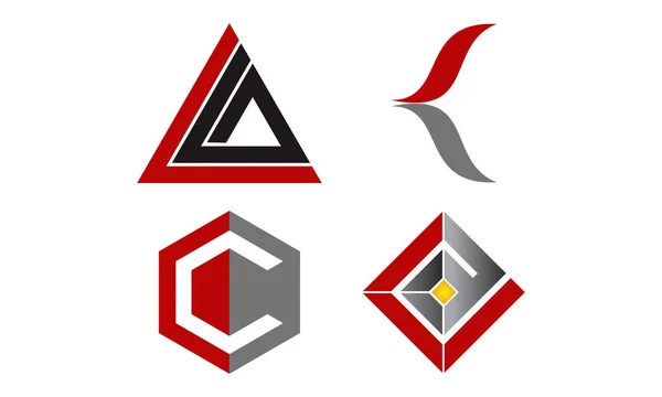 Logotipo moderno conjunto de plantillas — Archivo Imágenes Vectoriales