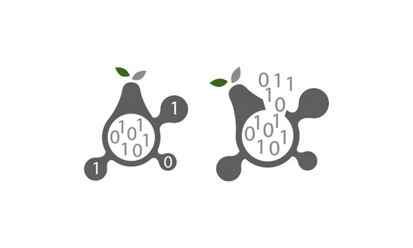 Ensemble de connexion de code de programme de poire — Image vectorielle