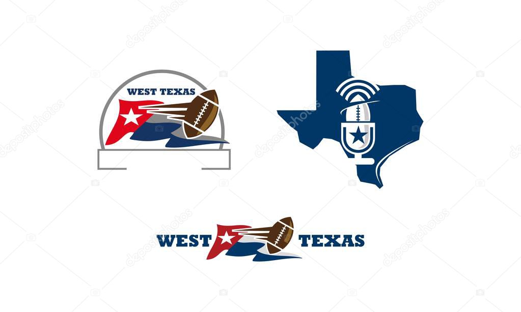 Texas Football Template Set