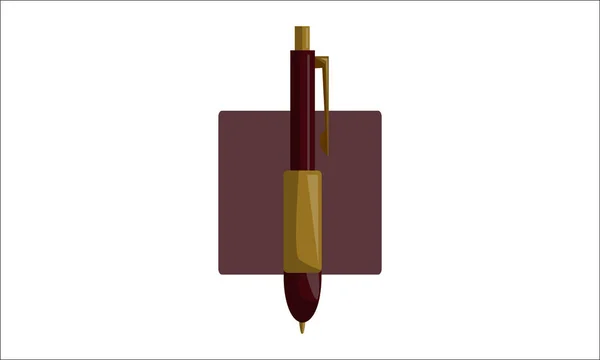 Modelo de design de caneta a lápis Vetor isolado — Vetor de Stock