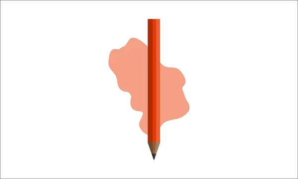 Pencil Pen Design Template Isolated Vector — Stock Vector