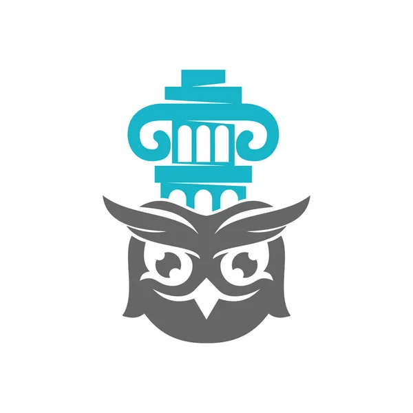 Сова Закон Дизайн логотипу Векторний шаблон Ізольовані — стоковий вектор