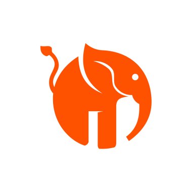 Fil Çemberi Logosu Tasarım Şablonu izole edildi  