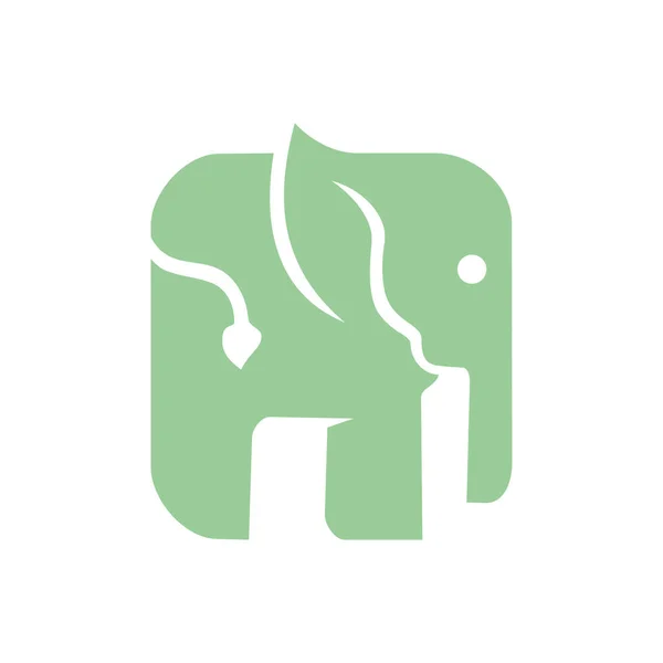 Изолированный шаблон векторной иллюстрации логотипа слона — стоковый вектор