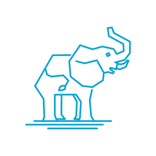 Иллюстрация вектора логотипа слоновой линии изолирована — стоковый вектор