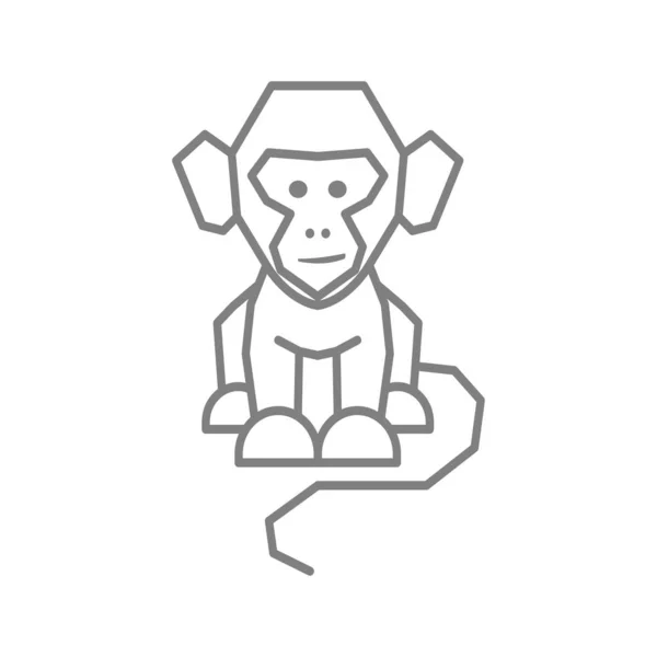 Plantilla de diseño de logotipo de línea mono Vector Ilustración aislado — Vector de stock