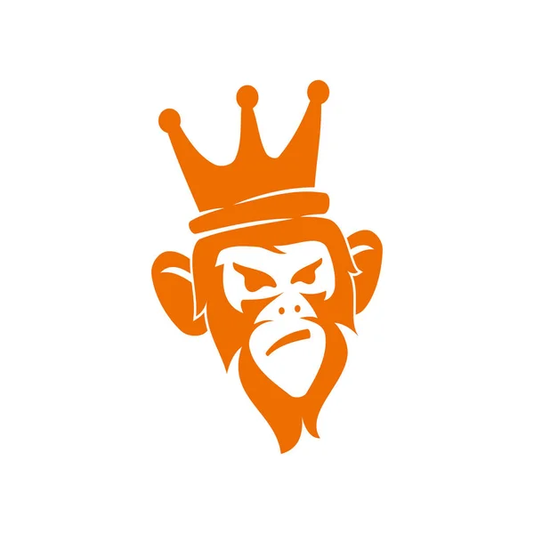 Monkey King Logo Design Template Ilustración vectorial aislado — Vector de stock