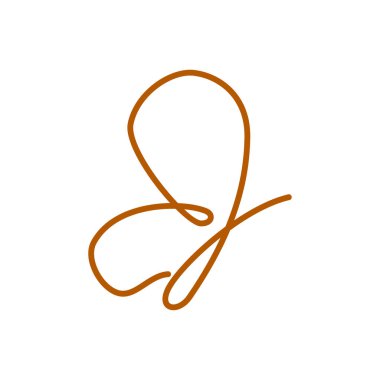  Kelebek Hattı Logo Tasarım Şablonu Resim simgesi izole edildi