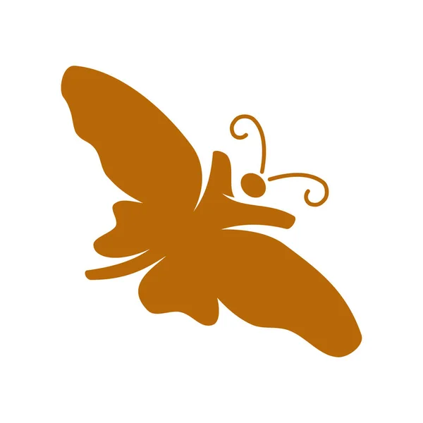 Schmetterling Menschen Logo Design Vorlage Illustration isoliert — Stockvektor