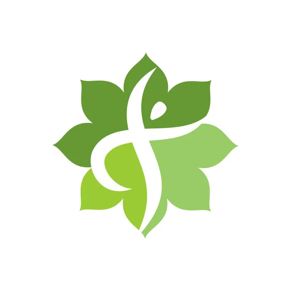 Yoga Lotus Logo Design Emblem Meditation Illustration isoliert — Stockvektor