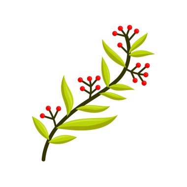 El çizimi ağaç dalları ve Vektör İllüstrasyonu 