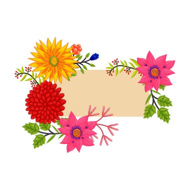 Vektör çerçevesi Renkler Boş Şablon izole edildi